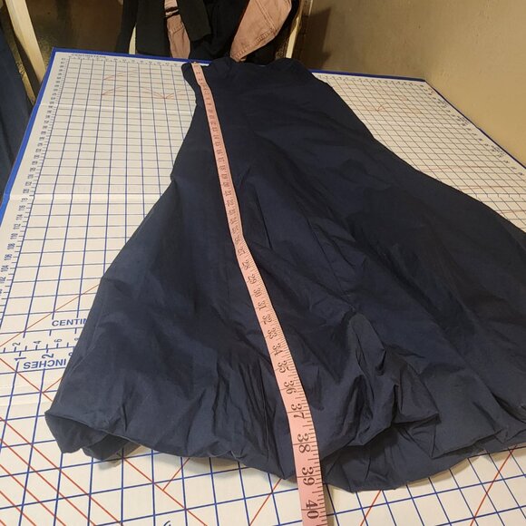 ASTR Lace Up Strapless Bubble Dress Small hole at base of zipper Blue Small - Picture 3 of 11